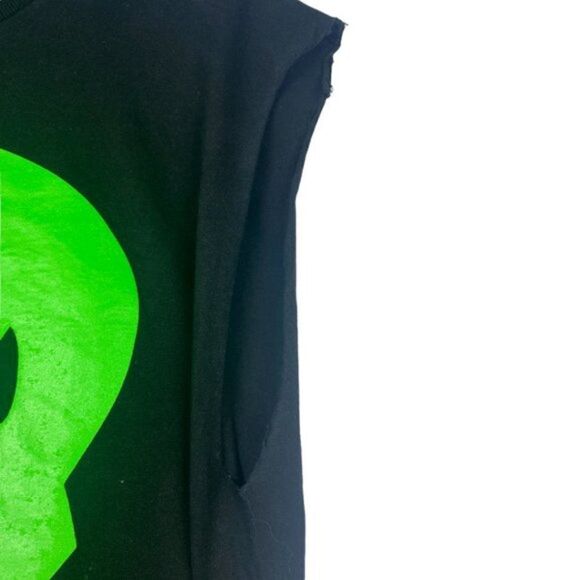 MAD ENGINE Men's Marvel Comics Black Upcycled Cut Off Crew Neck T Shirt US L - Picture 10 of 12